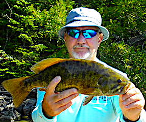 Bunches of Smallmouth Bass Like This Fishing by Jim At Fireside Lodge in Canada